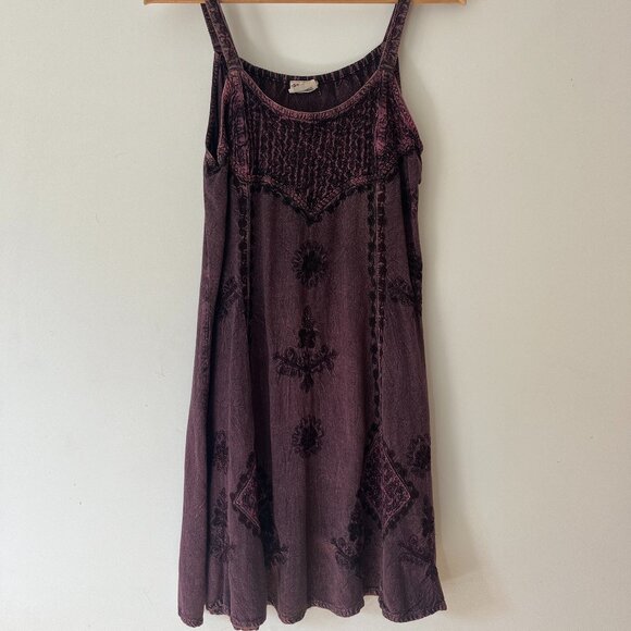 Purple Y2K Patterned Tie-Back mini dress - Picture 1 of 8